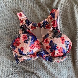 PINK high neck bralette